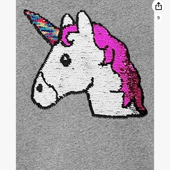 ESSENTIALS NEW Sweater OshKosh B'Gosh Girls' Kids Flip Sequin Unicorn FLIP - Picture 4 of 5